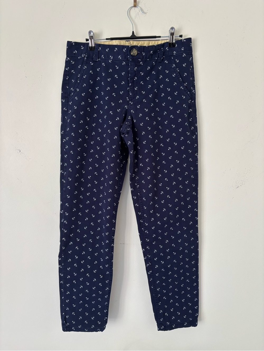 Dockers Coastal Fishermancore CottonNavy Anchor-Print Women’s Casual Pants Sz 8